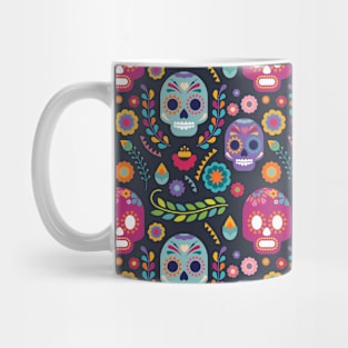 Mexican floral with skull Mug